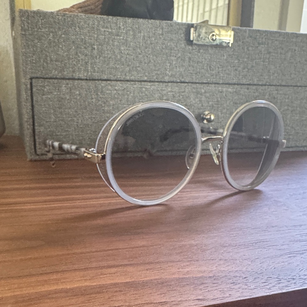 Jimmy Choo Silver and Gray Sunglasses